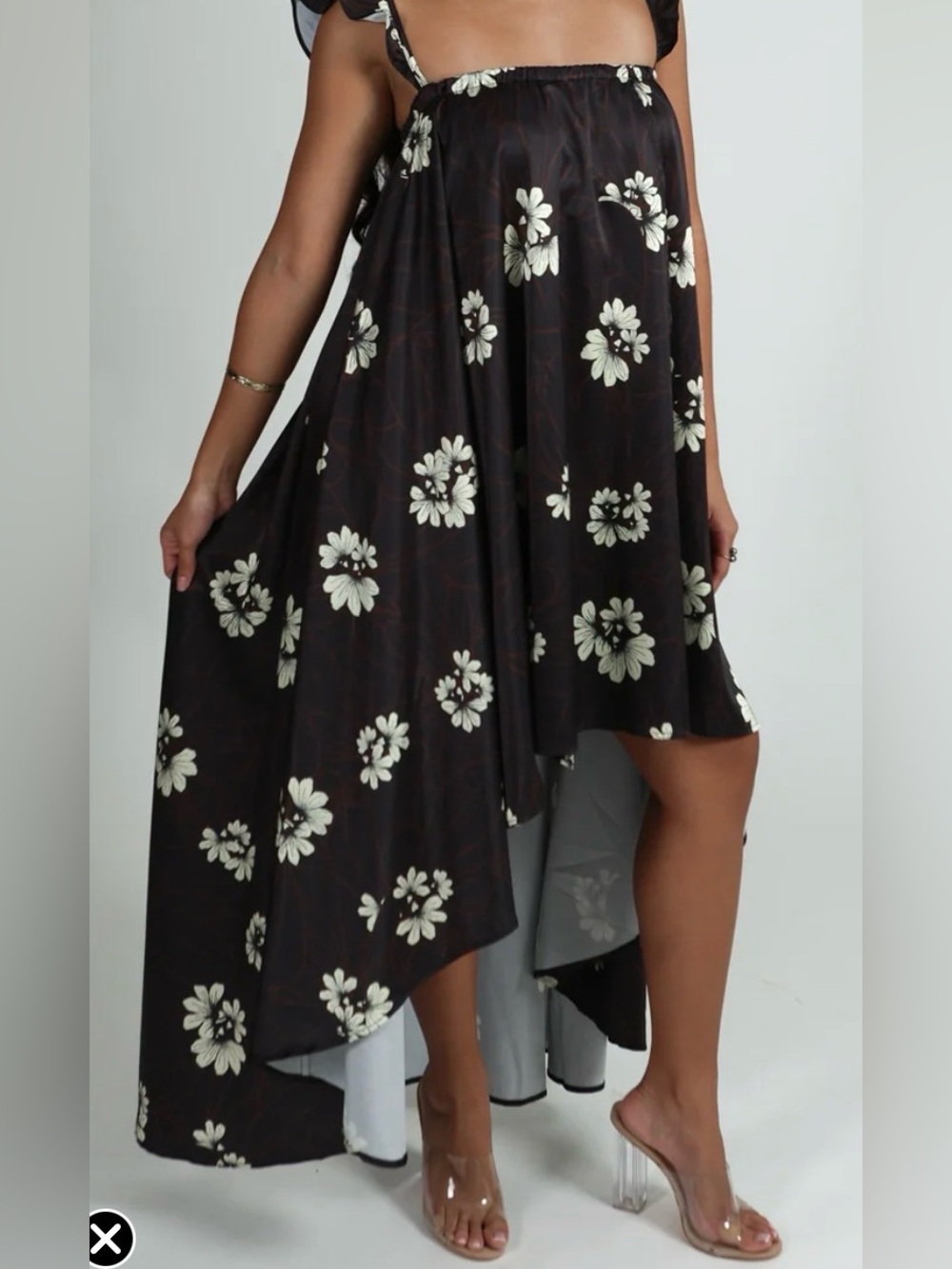 Lex Breezy Makamae dress Floral Ruffle Strap Sundress Naupaka print